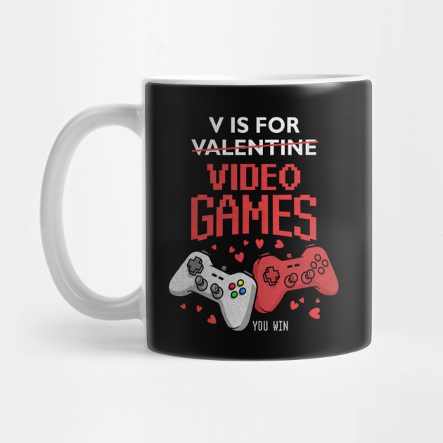 V Is for video games funny valentines day by opippi